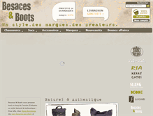 Tablet Screenshot of besacesandboots.com